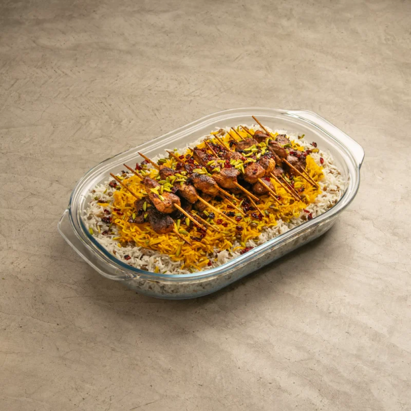 أرز إيراني بالدجاج والزرشك - Persian Rice with Chicken & Barberries