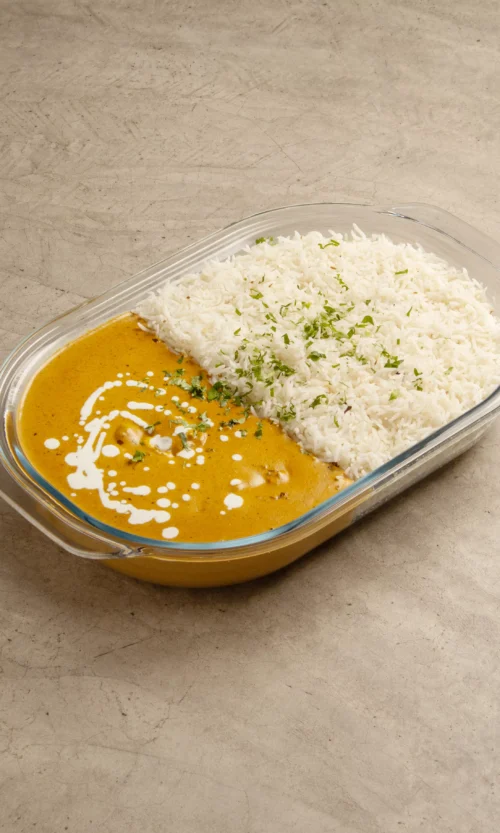 بتر جكن مع أرز أبيض - Butter Chicken with White Rice