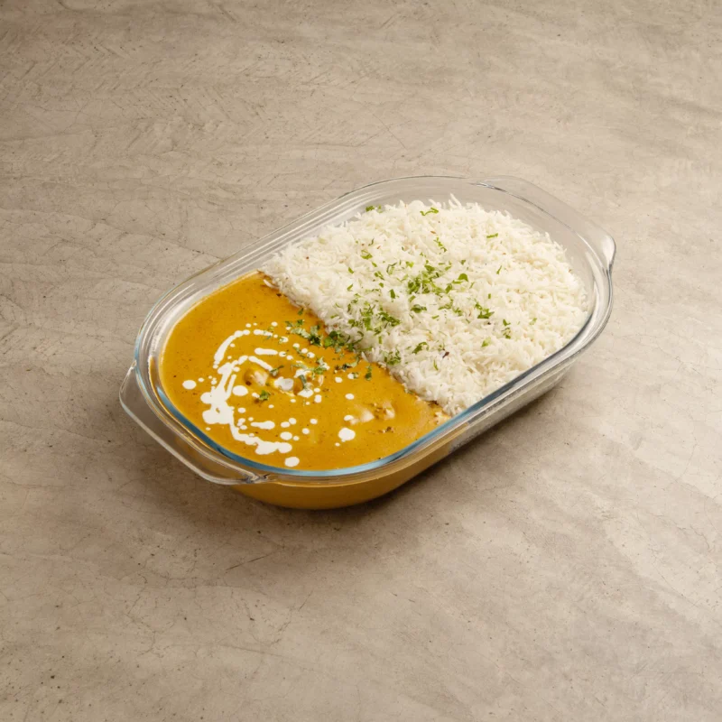 بتر جكن مع أرز أبيض - Butter Chicken with White Rice