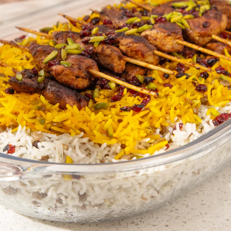 أرز إيراني بالدجاج والزرشك - Persian Rice with Chicken & Barberries - Image 2
